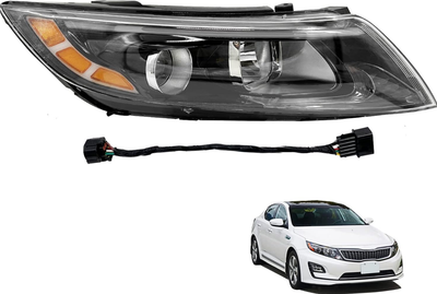 Фара передня Kia Optima 13-16/K5 13-16 передн. лів. (мех) (H7/H7) (одна лінза. жовта вставка в поворот), 3231148LAS2
