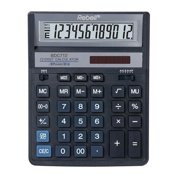 Калькулятор бухгалтерский Rebell BDC 712 Blue