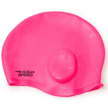 Шапочка для плавания Aqua Speed EAR CAP Comfort Уни OSFM силикон pink