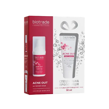 Biotrade (Біотрейд) Acne Out Set – набір для жирної та проблемної шкіри обличчя (активний крем 30 мл + ніжний кисневий гель 50 мл)