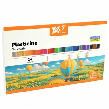 Пластилін Yes, 24 кол. 480г "Orange Line" (540692)