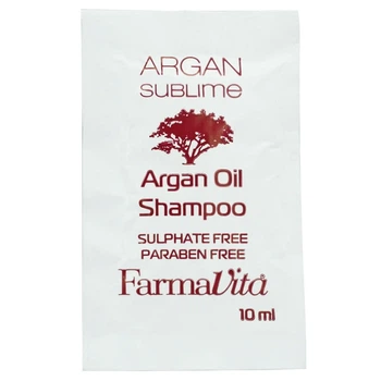 Шампунь FarmaVita ARGAN SUBLIME Sulfate Free Shampoo 10 мл безсульфатний з аргановою олією