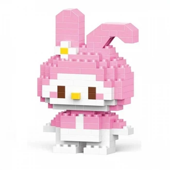 Дитячий 3D конструктор Bricks фігурка "My Melody" із мініблоків 145 деталі піксельні блоки 7.2x5.4x3 см (AA1060)