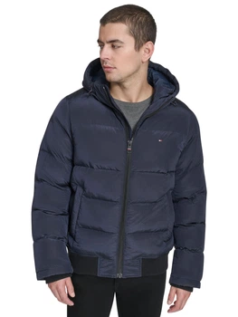 Куртка демисезонная с капюшоном мужская Tommy Hilfiger 640114701 XL Синяя (1160804340)