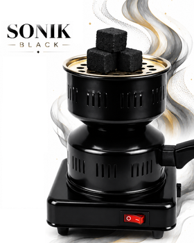 Плита для розжига угля Sonik профессиональная 450-1000 Вт 220-240Вт с защитными бортами металл с жаростойким покрытием