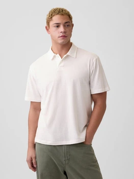Поло длинное мужское GAP 728352968 L Молочное (1160821982)