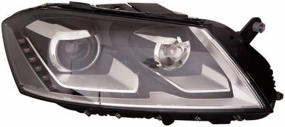 Фара передняя Volkswagen Passat B7 2011-2015, EUR, правая, электрическая регулировка, с корректором, без ламп (D3S/PSY24), Depo,
