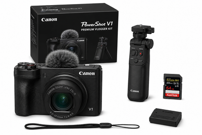 Премиальный комплект для влогеров Canon PowerShot V1, черный