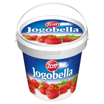 Йогурт фруктовий Zott Jogobella Jogurt jahoda Truskawka Зотт Полуничний Відерко 900г