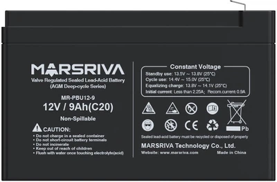 Аккумуляторная батарея Marsriva AGM 12V 9Ah (MR-PBU12-9)