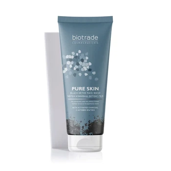 Biotrade (Біотрейд) Pure Skin Black Detox Face Wash – гель для вмивання з активованим вугіллям та молочною кислотою, 200 мл
