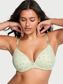 Бюстгальтер с Push-up без косточек Victoria's Secret 214902084 36D Салатовый (1160406342)