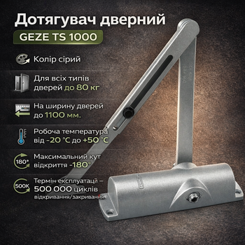 Доводчик дверей GEZE TS 1000 C Сірий