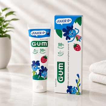 Детская зубная паста Gum Junior от 6 лет (фтор 1450, вкус клубники), 50 мл
