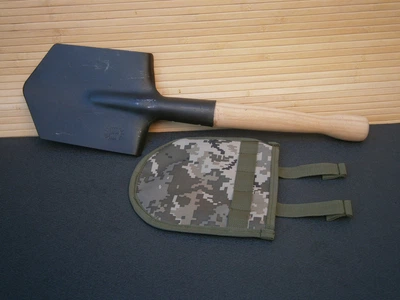 Лопата МПЛ - 50 з чохлом MOLLE / Оксфорд 800D Піксель ММ14 сталь О8кп 2 мм