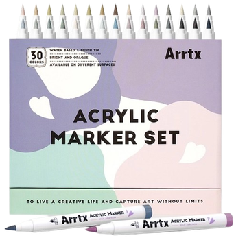 Zestaw markerów akrylowych Arrtx 30F 30 szarych kolorów LC304752 (6974703128795)