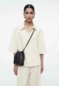 Футболка поло жіноча COS minimal cotton polo shirt 1238205002 XS Бежевий
