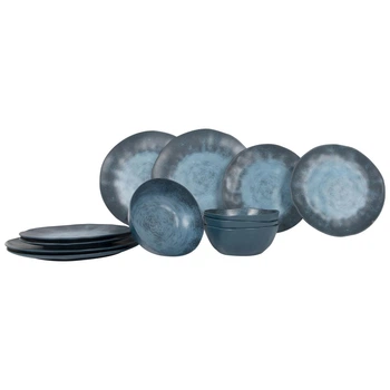 Сервіз столовий Gimex Tableware Stone 12 Pieces 4 Person Dark Blue (6917100)