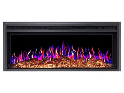 Линейный электрокамин ArtiFlame AF38 Multicolor 3D визуализации пламени 3 цветов со звуком с обогревом