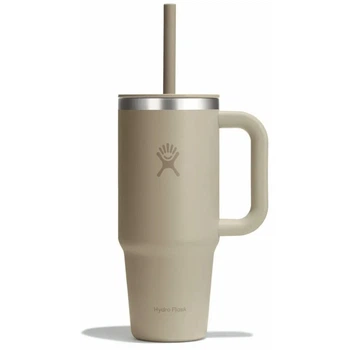 Термочашка Hydro Flask 700 ml Travel Tumbler Clear Lid Бежевий