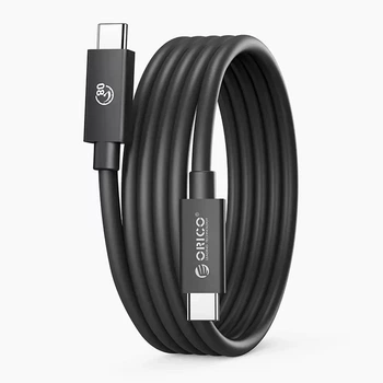 Kabel Orico USB4 Thunderbolt 5 Compatible 80Gbps 240W USB‑C to USB‑C 2 m Black (6942227173232)