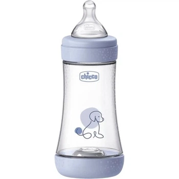 Бутылочка для кормления Chicco Perfect 5 із силіконовою соскою 2+ місяців 240 мл Блакитна (20223.22.40) Chicco 20223.22.40 1061397