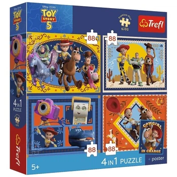 Пазл Trefl Premium Plus Kids Toy Story 5 Время игрушек 4х88 шт элементов (5900511347012) TREFL 5900511347012 1061594