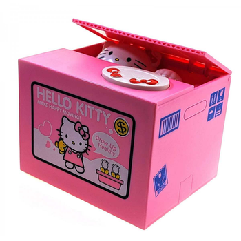 Копилка Интерактивная Hello Kitty На Батарейках Интерактивная Копилка Hello Kitty Piggy Bank с Автоматическим Приемом Монет