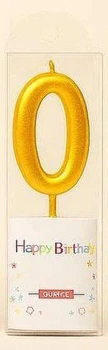 Свічка в торт Candles цифра Золотиста " 0"