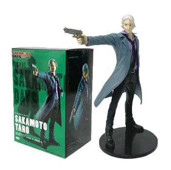 Коллекционная фигурка Нагумо Сакамото (Nagumo) Sakamoto Days 21 см, аниме-фигурка с пистолетом и подставкой