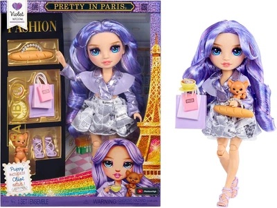 Лялька Rainbow High Pretty in Paris - Violet Willow (Purple) - Рейнбоу Хай Краса в паризькій моді —Вайолет Віллоу (фіолетова) (248798) — ігровий набір MGA