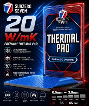 Термопрокладка для систем охолодження SubZero Seven Tornado 20 W/mK, 85х45х2.5 мм