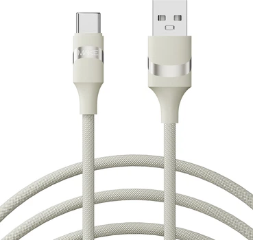Кабель Make USB to Type-C 3A 1 м Braid Beige (MCB-CB1BG)