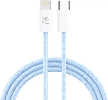 Кабель Make Type-C to Lightning 30W 1 м Nylon Blue (MCB-LN1BL)