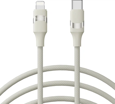 Кабель Make Type-C to Lightning 30W 1 м Braid Beige (MCB-LB2BG)
