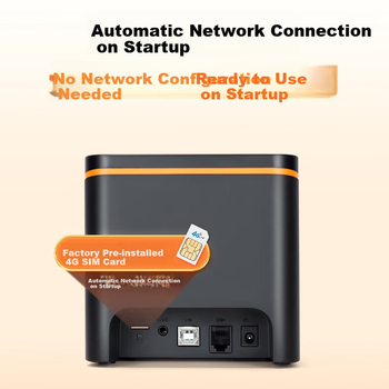 Принтер чеков Dongwei облачный 4G с Bluetooth и Wi-Fi для служб доставки еды