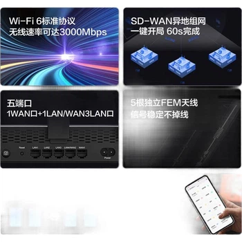 Маршрутизатор H3C ERG5-3000AX Wi-Fi 6 двухдиапазонный гигабитный с MESH и SD-WAN