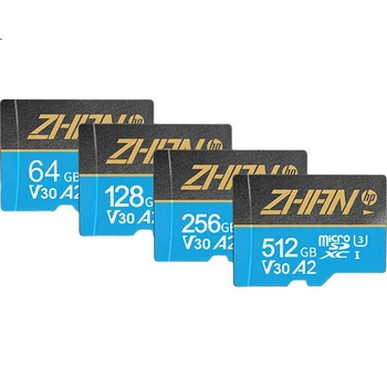Карта памяти HP TF MicroSD 512 ГБ, совместимая с экшн-камерой дрона DJI Pocket 3 Action 4, карта памяти Insta360 U3A2V30.