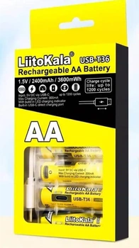 Аккумуляторы LiitoKala USB-T36 1.5V 2400mAh 4 шт