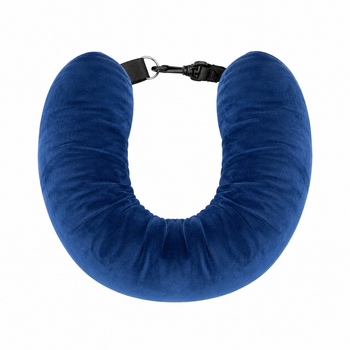 Подушка-чехол для ручной клади в самолет | Сумка для одежды | Travel Pillow Bag 79×18 см, с ремнями, синяя