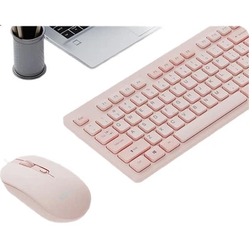 Комплект клавиатура и мышь Lenovo TL21 проводной USB, фиолетовый