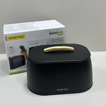 Хлебница 33,5х23,7х18 см Maestro MR-1675-2 черная