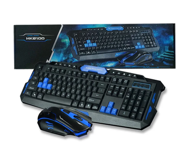 Беспроводная Bluetooth клавиатура + мышь AT-8100 Black