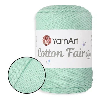 YarnArt Cotton Fair 4/4, Мятный №5564- хлопковая пряжа для вязания спицами и крючком, 50 г/80 м, 100% хлопок