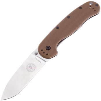 Ніж складаний ESEE Avispa, замок Frame Lock, лезо Plain Stonewashed D2, руківя Coyote Brown FRN, Тайвань, BRK1302CB