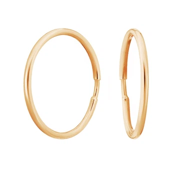 Сережки конго з жовтого золота 15 мм (з40031)