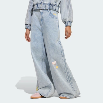 Женские джинсы adidas CARE BEAR HIGH RISE WIDE LEG adidas KQ6748 (26-32) синий (4068805232145)