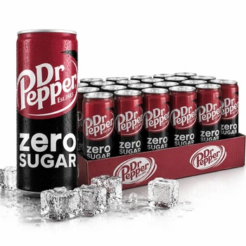Упаковка безалкогольного напою Dr Pepper Zero Sleek 0.33l х 24