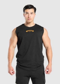 Спортивная майка из хлопка Gymshark a5a5ec68 S черная (100014342)