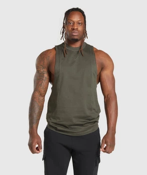 Майка спортивна з бавовни Gymshark a5a4wc68 XS хакі (100014341)